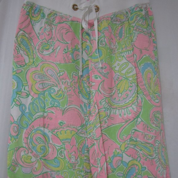 Lilly Pulitzer S The Beach Pants Chin Chin Linen - Picture 4 of 8